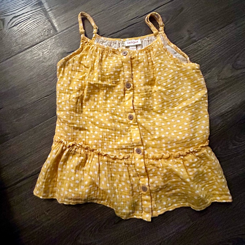 Cat & Jack Mustard Polka Dot Camisole